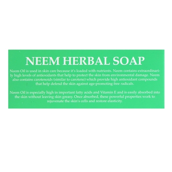 Neem Herbal Shea Olein Natural Soap 5 oz Bar With Peppermint Sage & Lemon Peel - Picture 4 of 5